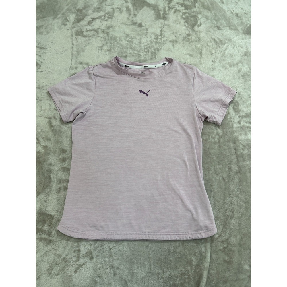 Puma T-Shirt‎ Womens Size Small Lilac Short Sleeve Crew Neck Athletic EUC